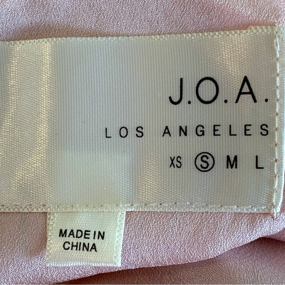 J.O.A. PEACH/GREY PINSTRIPED HALTER TOP SUNDRESS WITH TIE BOW BACK. WOMEN SZ SM - Picture 9 of 10